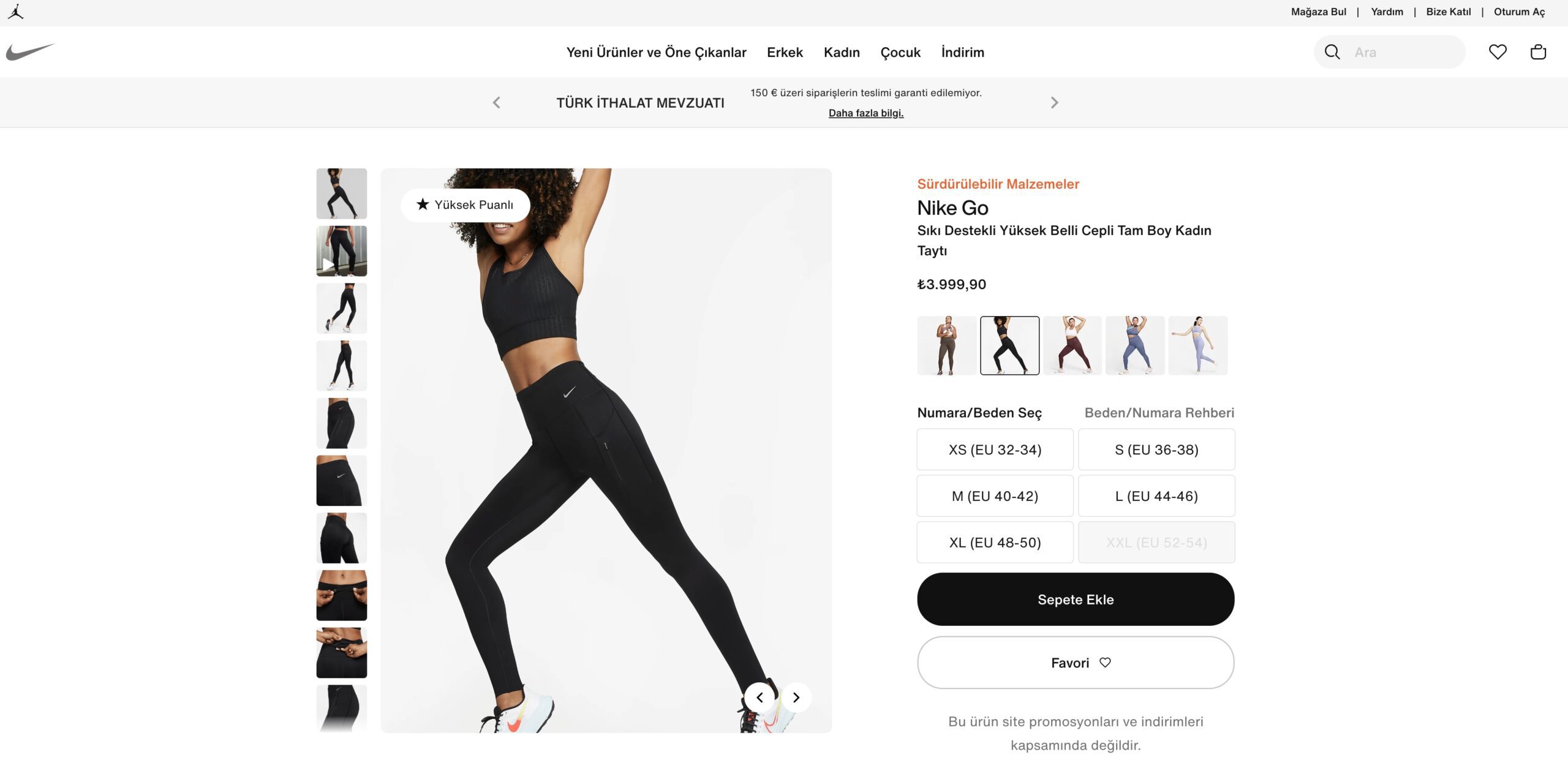 Nike Ürün Detay Sayfası