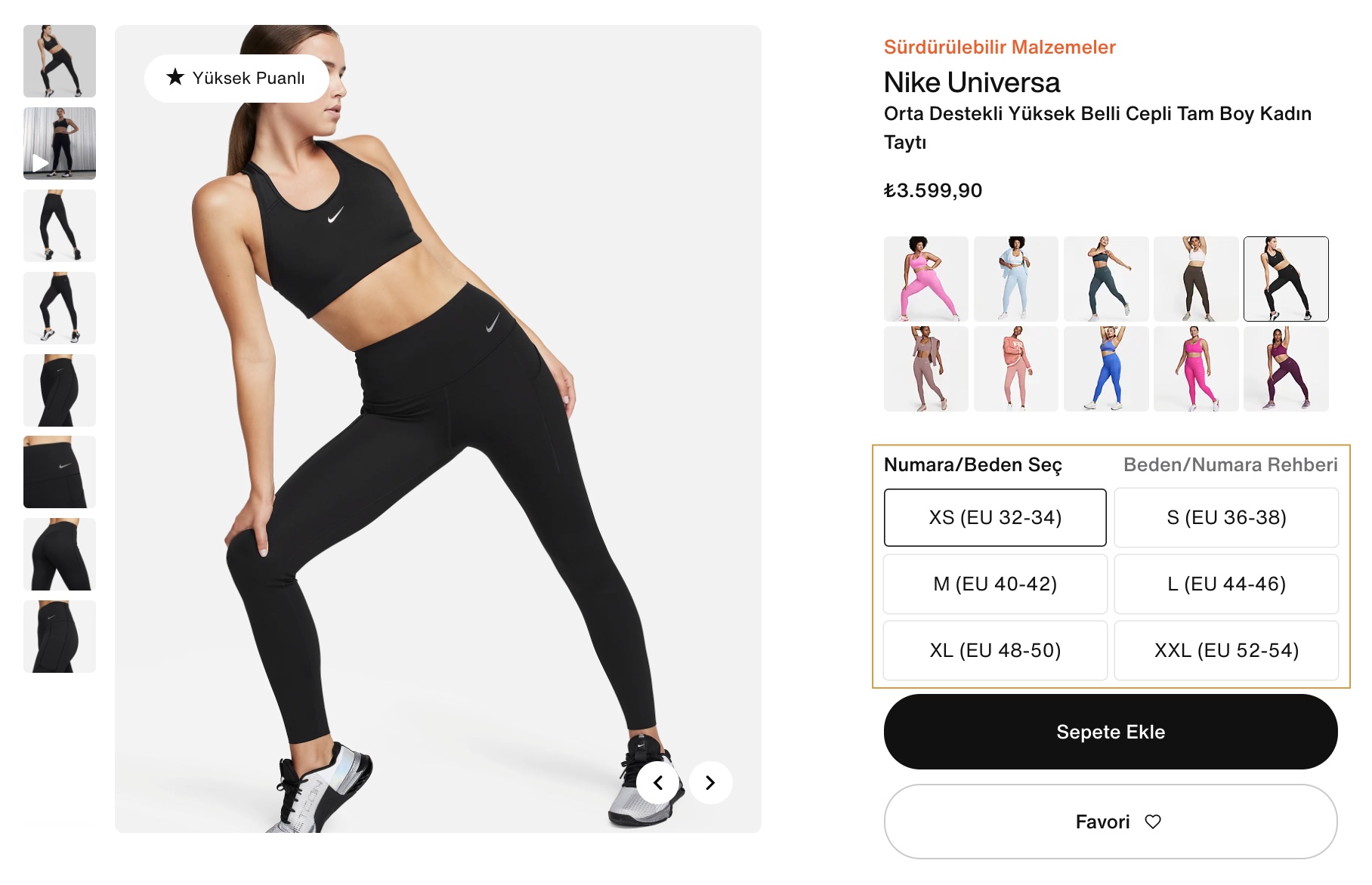 Nike Beden Tablosu
