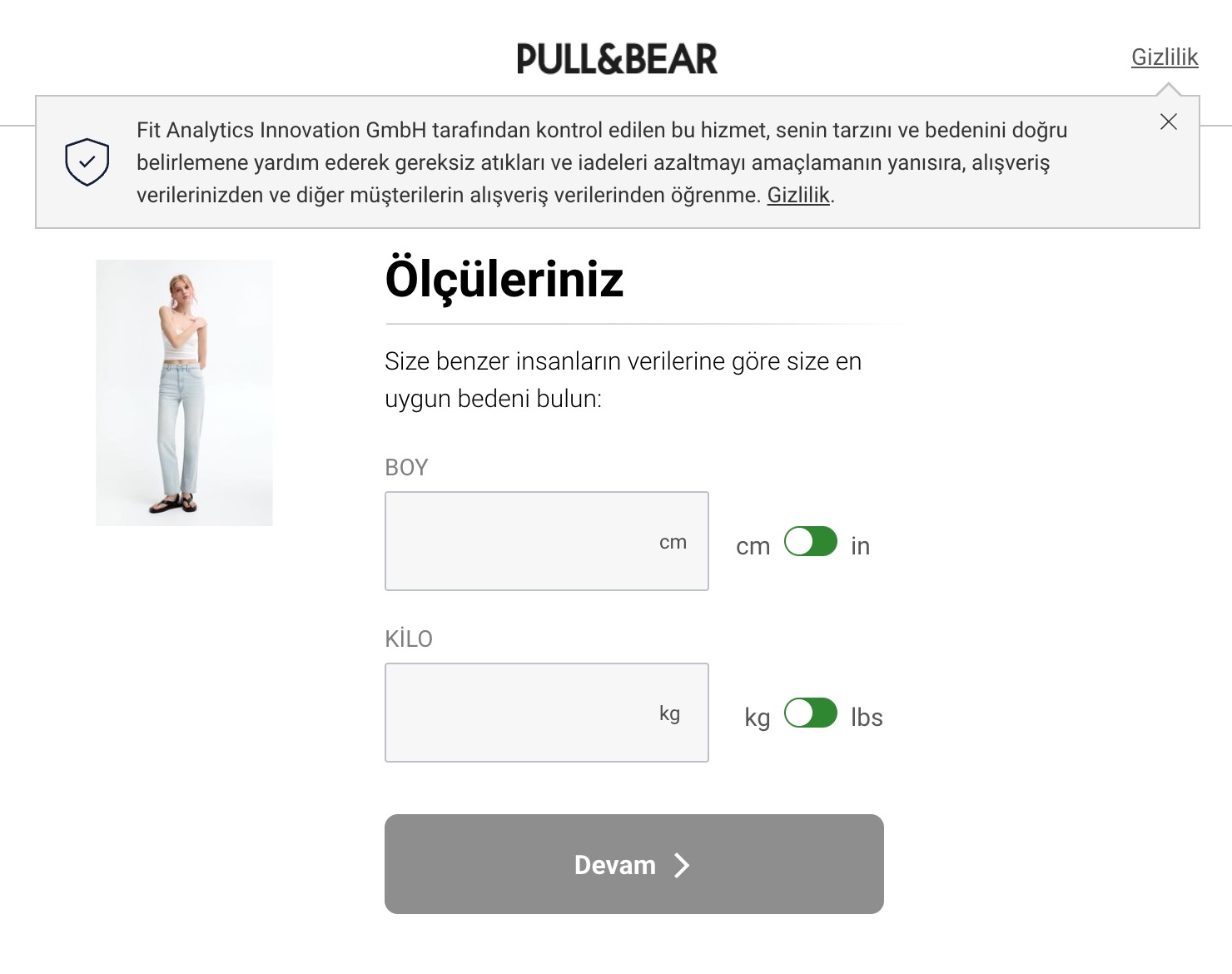 Beden Tablosu