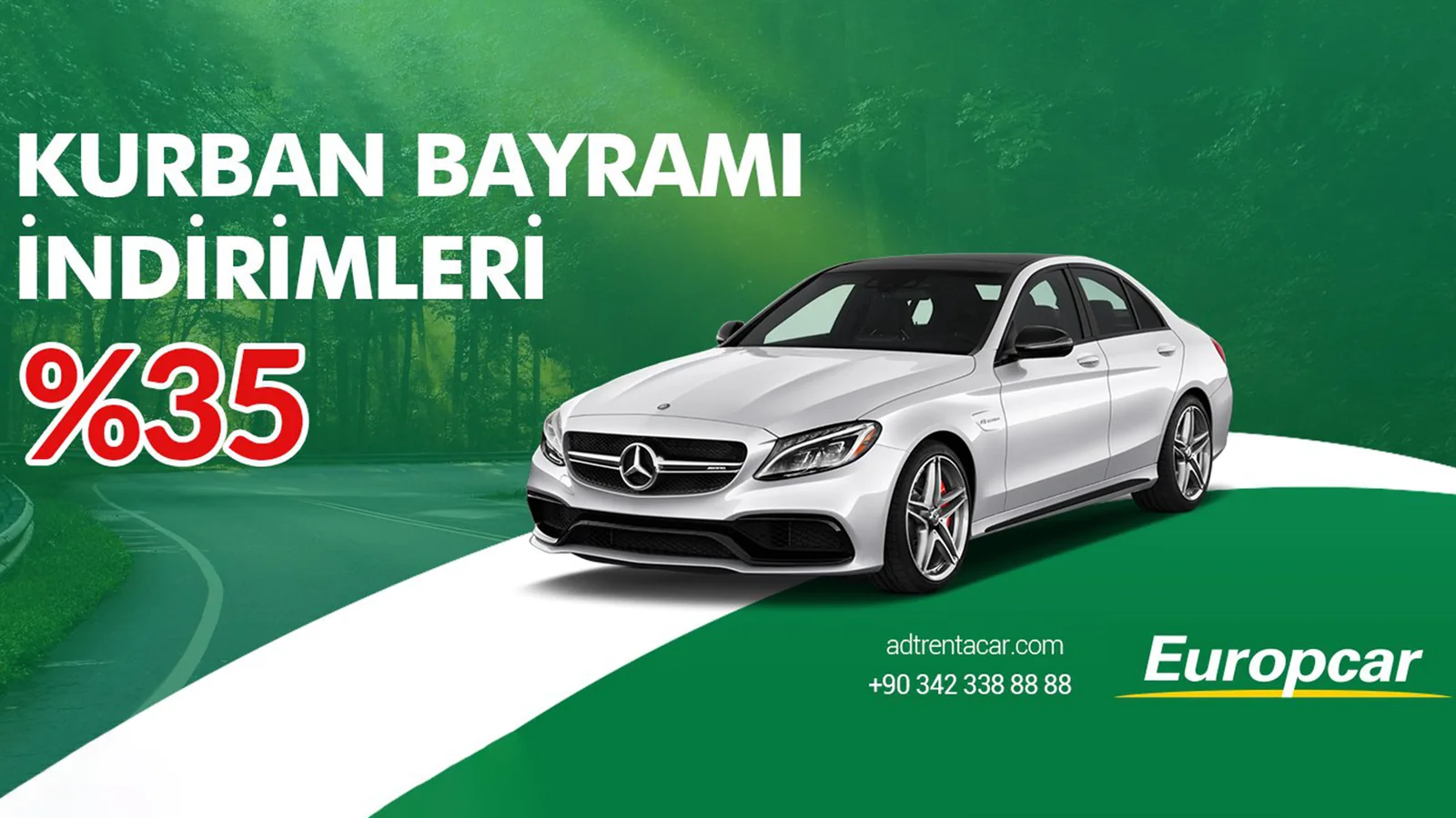 Kurban Bayramı için yüzde 35 araç kiralama indirimi örneği