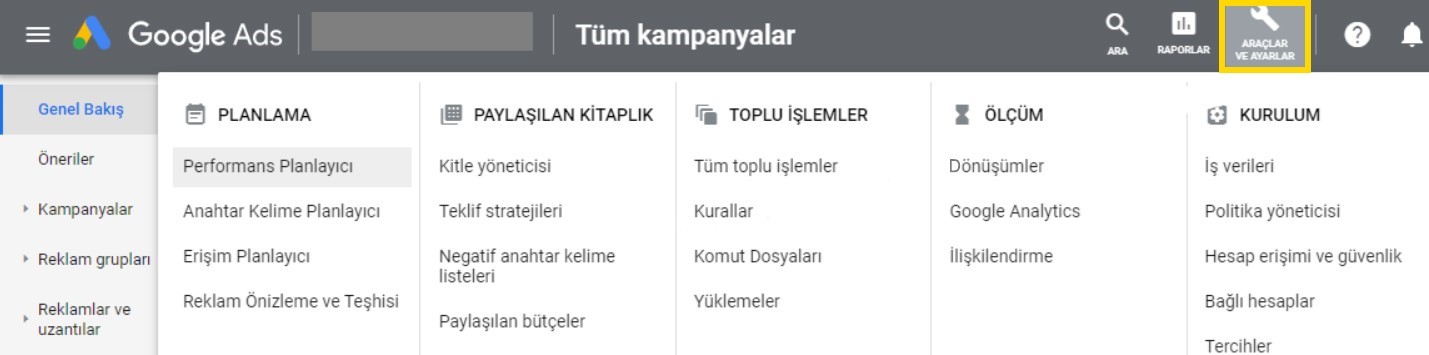 Google Ads Otomatik Kurallar