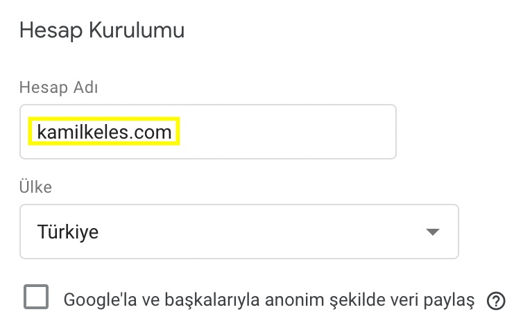 Google Tag Manager Hesap Kurulumu