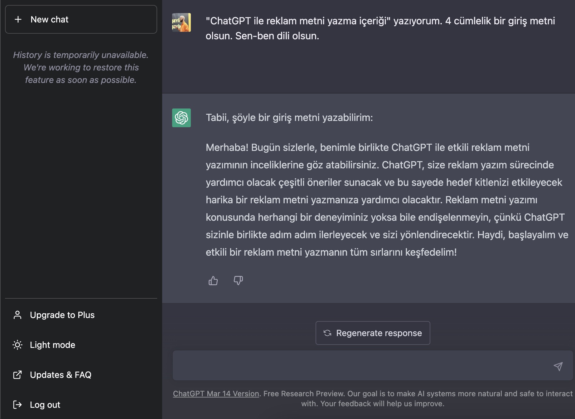 Chatgpt Kullanımı