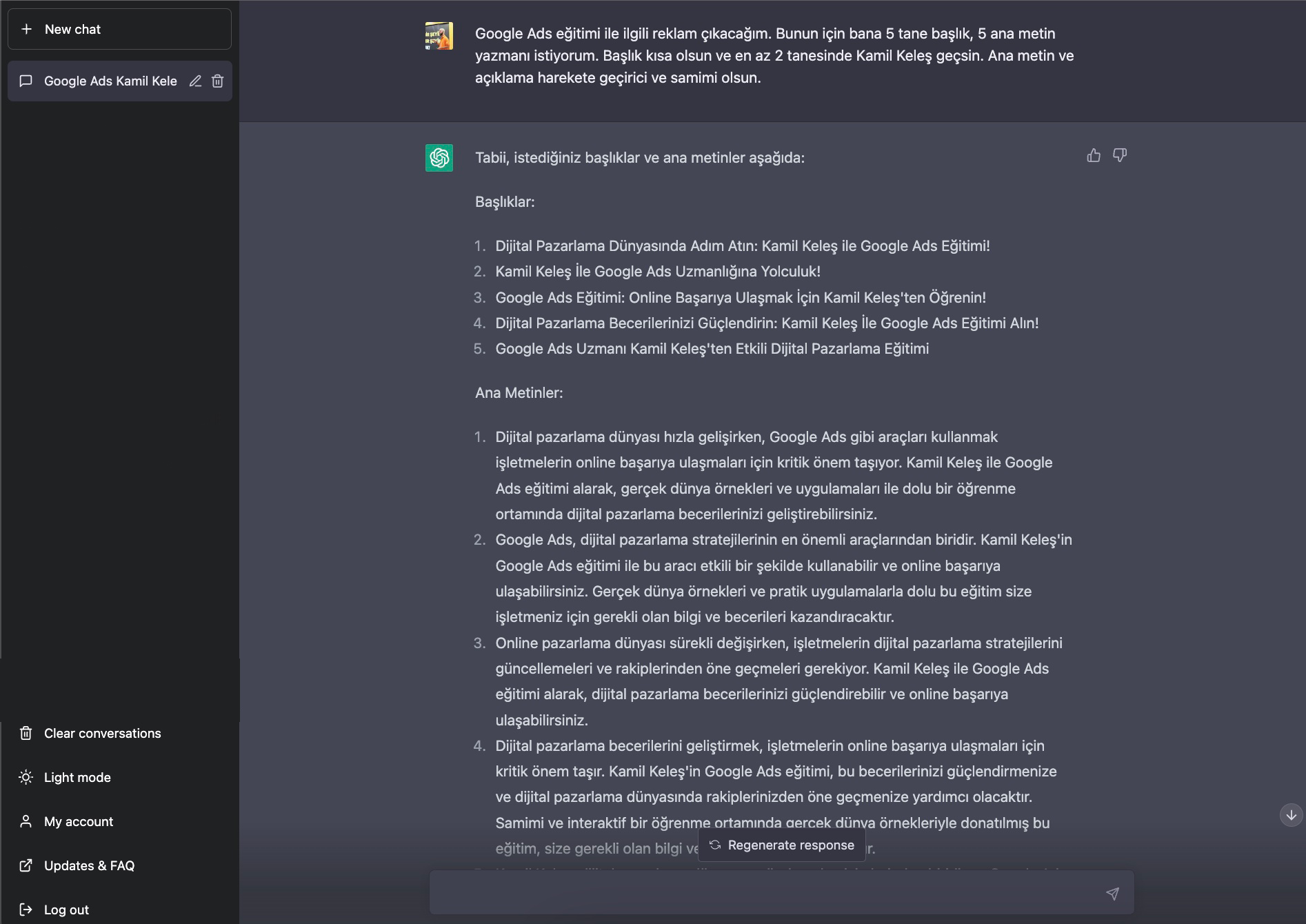 Meta Business Chatgpt Kullanımı